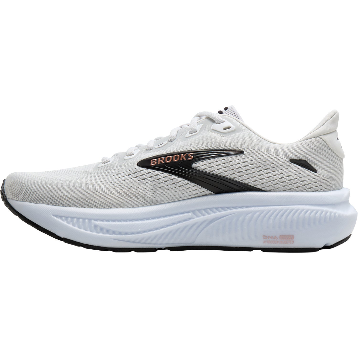 Brooks Ghost 18 Women's Athletic Shoes White/Black/Rose Gold (Neutral Support)