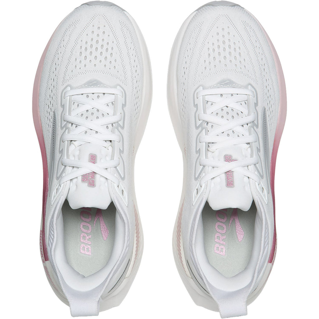 Brooks Glycerin GTS (Neutral Support) Women's Athletic Shoes White/Harbor Mist/Metallic