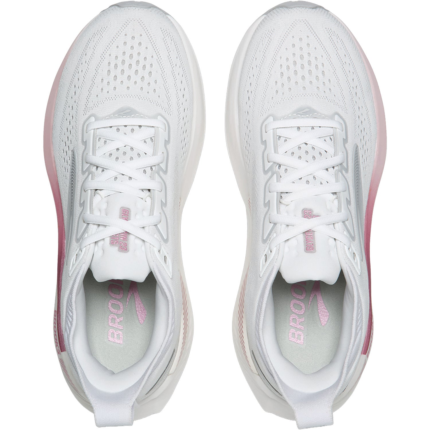 Brooks Glycerin GTS (Neutral Support) Women's Athletic Shoes White/Harbor Mist/Metallic