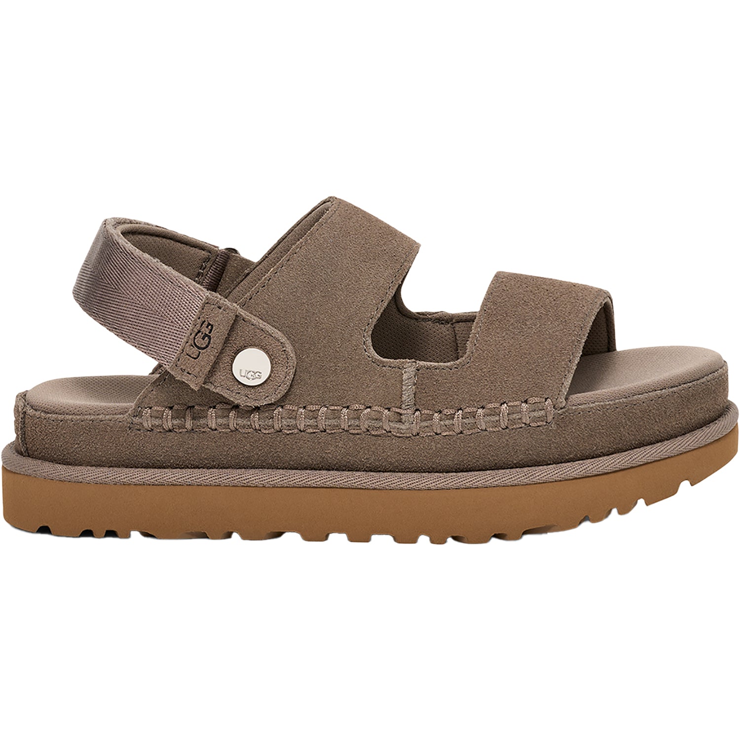 UGG Goldenstar Glide Chestnut Women's Slide Sandals Smoke Plume