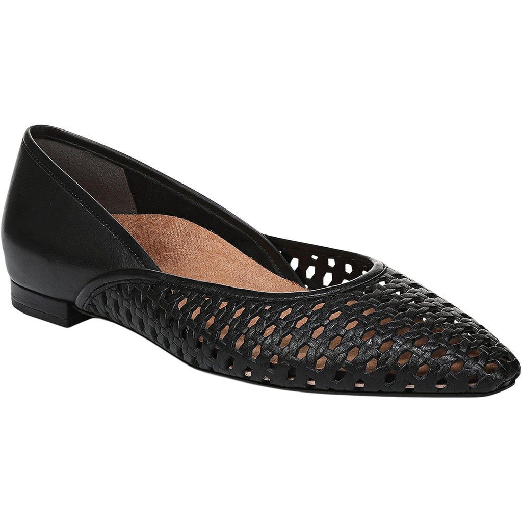 Vionic Gracia Woven Women's Dress Flats Black Leather