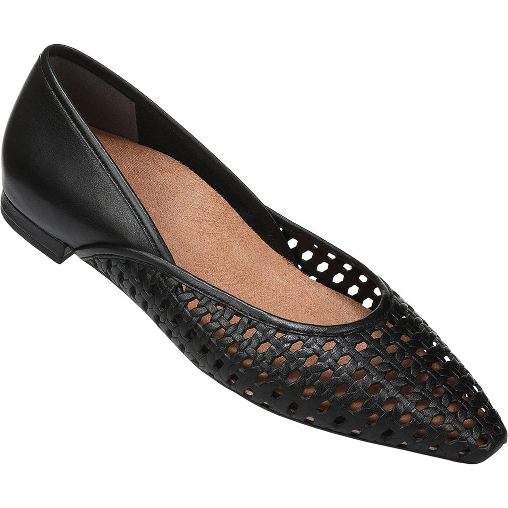Vionic Gracia Woven Women's Dress Flats Black Leather