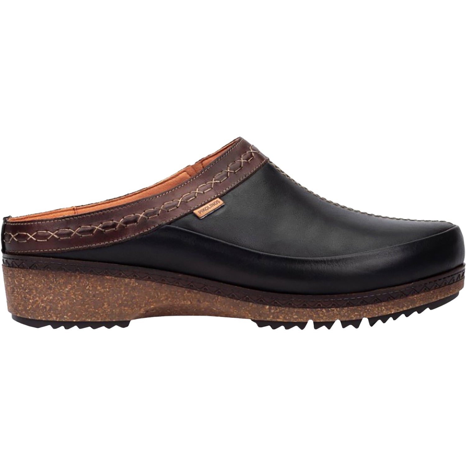 Pikolinos Granada W0W-3922C1 Women's Open Back Clogs Black Leather