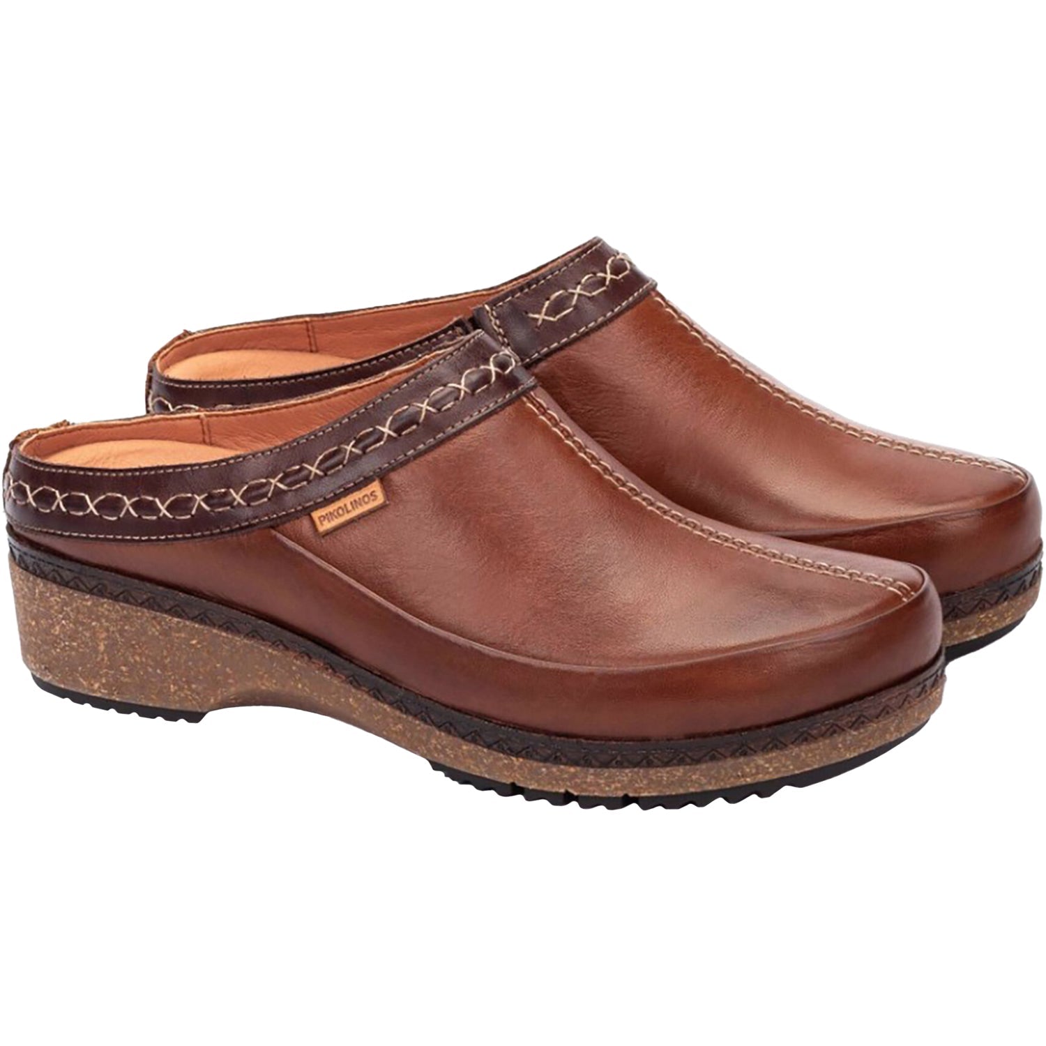 Pikolinos Granada W0W-3922C1 Women's Open Back Clogs Cuero Leather