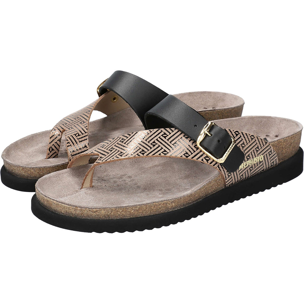 Mephisto Helen Mix Women's Thong Sandals Black Helios