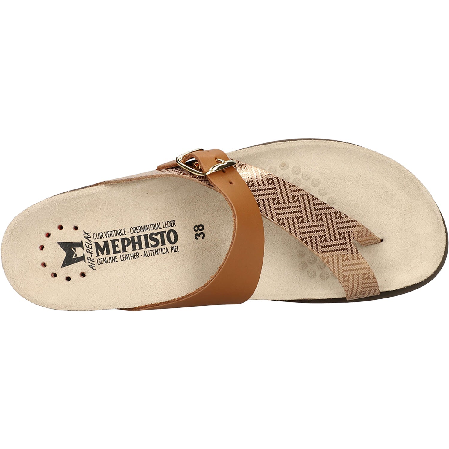 Mephisto Helen Mix Women's Adjust Thong Sandals Camel Helios