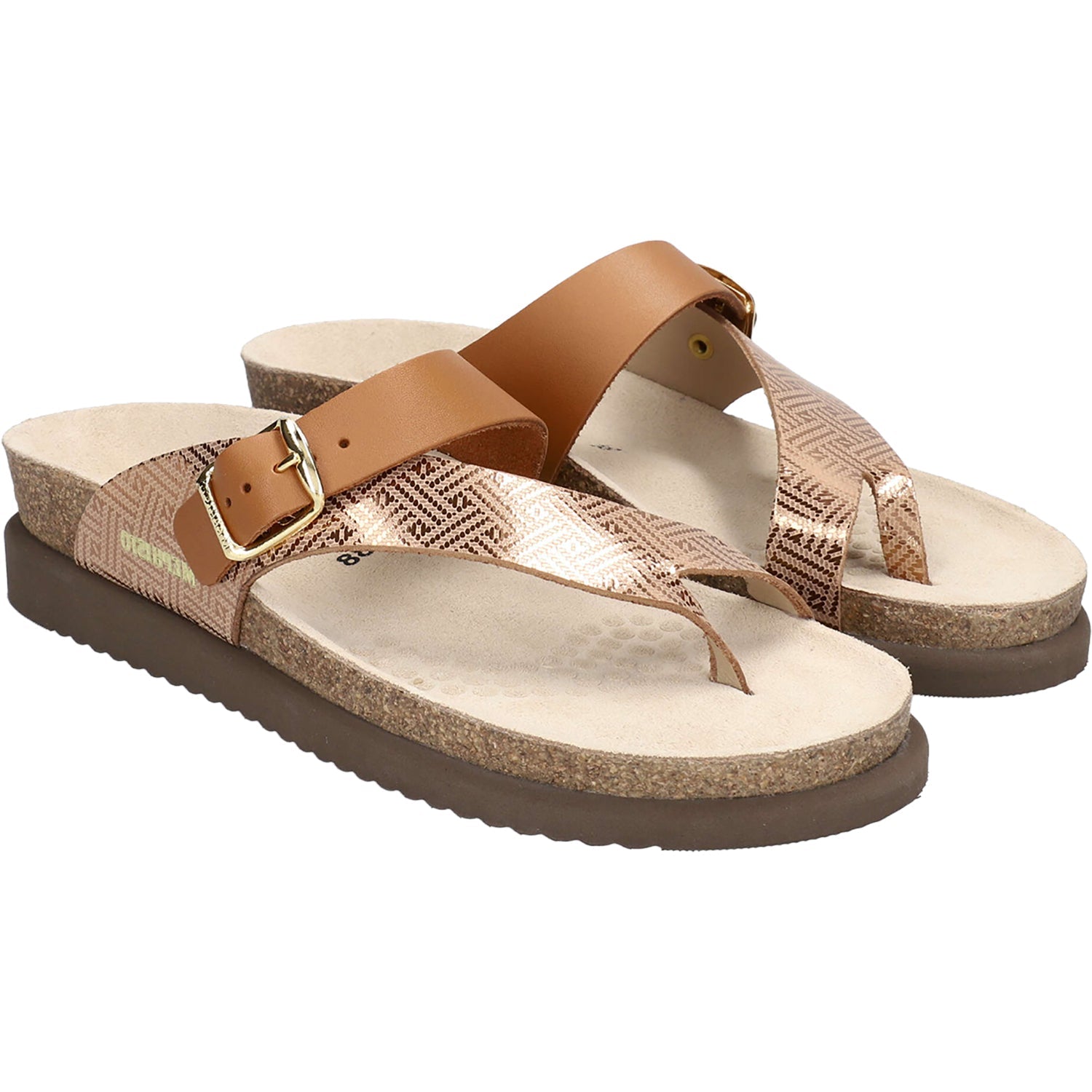 Mephisto Helen Mix Women's Adjust Thong Sandals Camel Helios