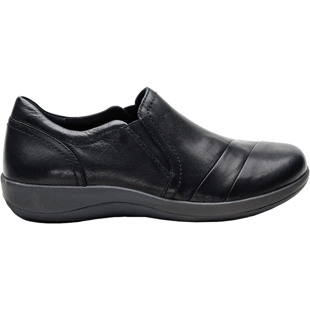 Aetrex Helena Women's Slip Ons Black Leather