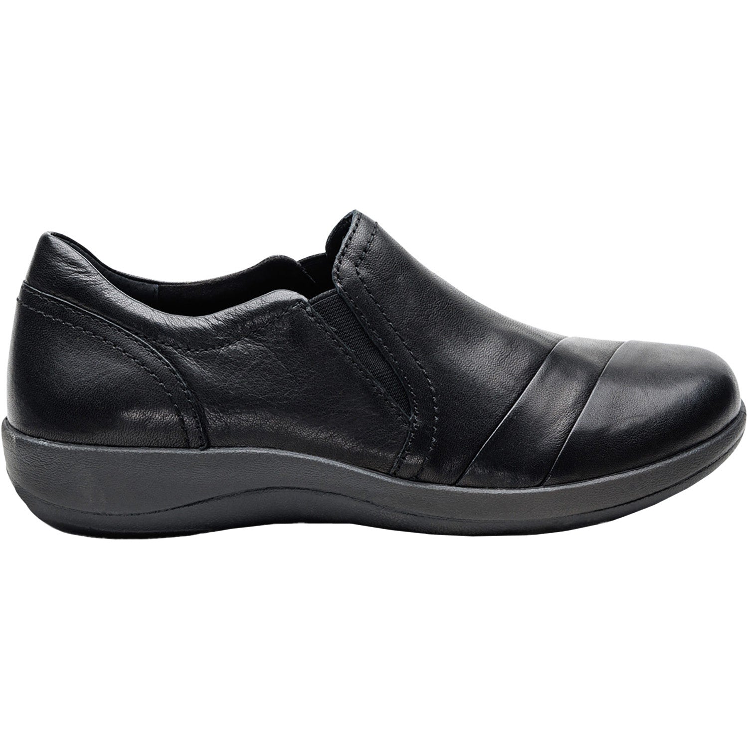 Aetrex Helena Women's Slip Ons Black Leather