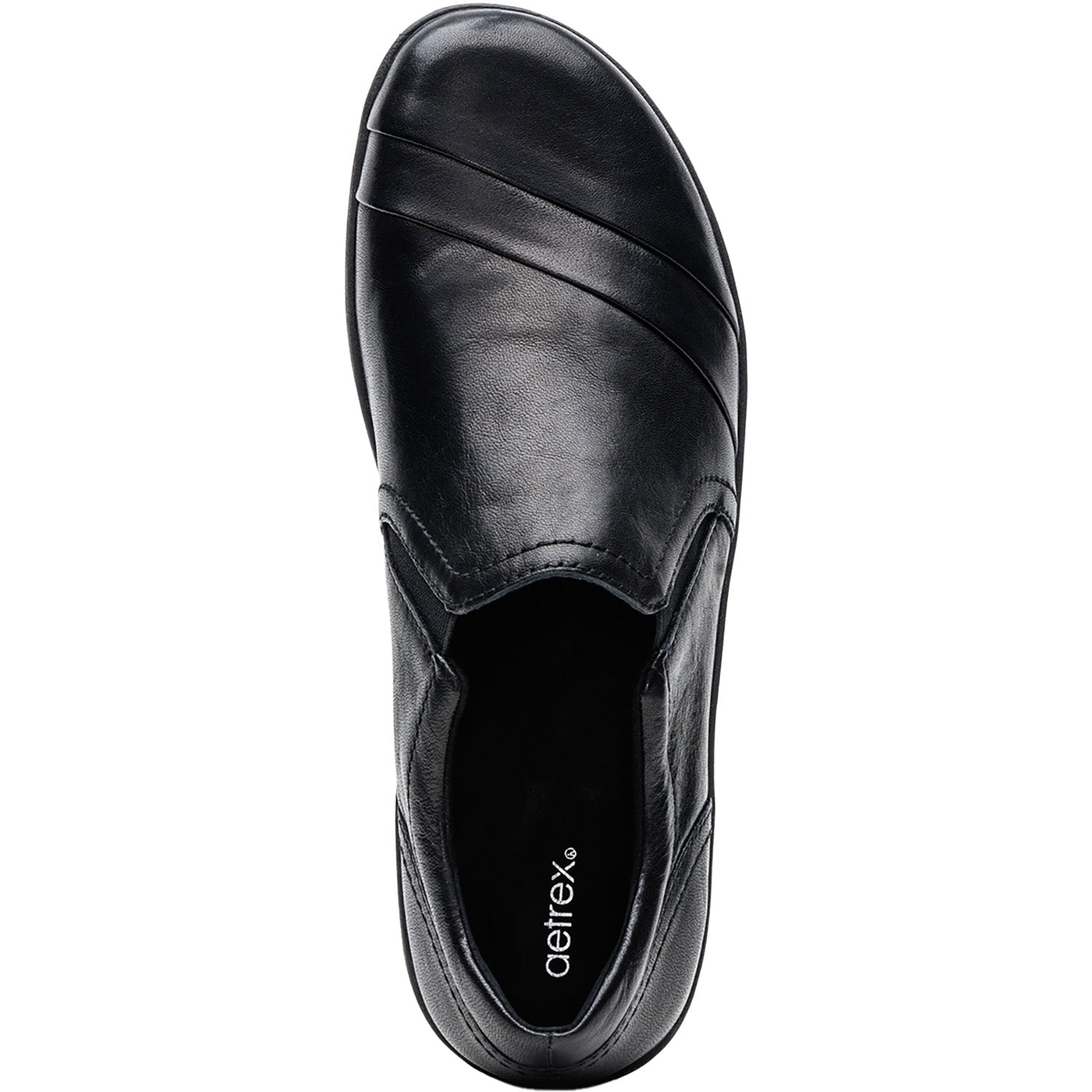 Aetrex Helena Women's Slip Ons Black Leather