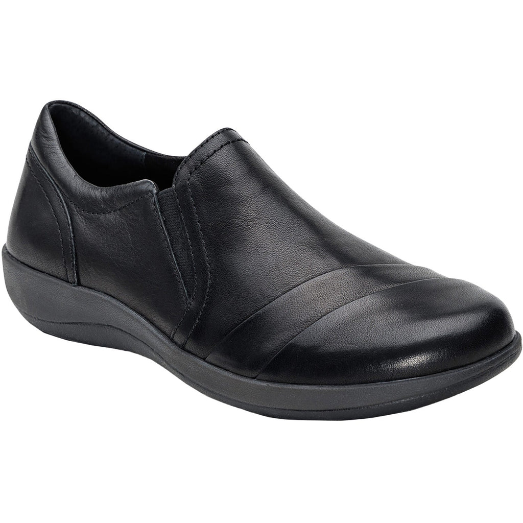 Aetrex Helena Women's Slip Ons Black Leather