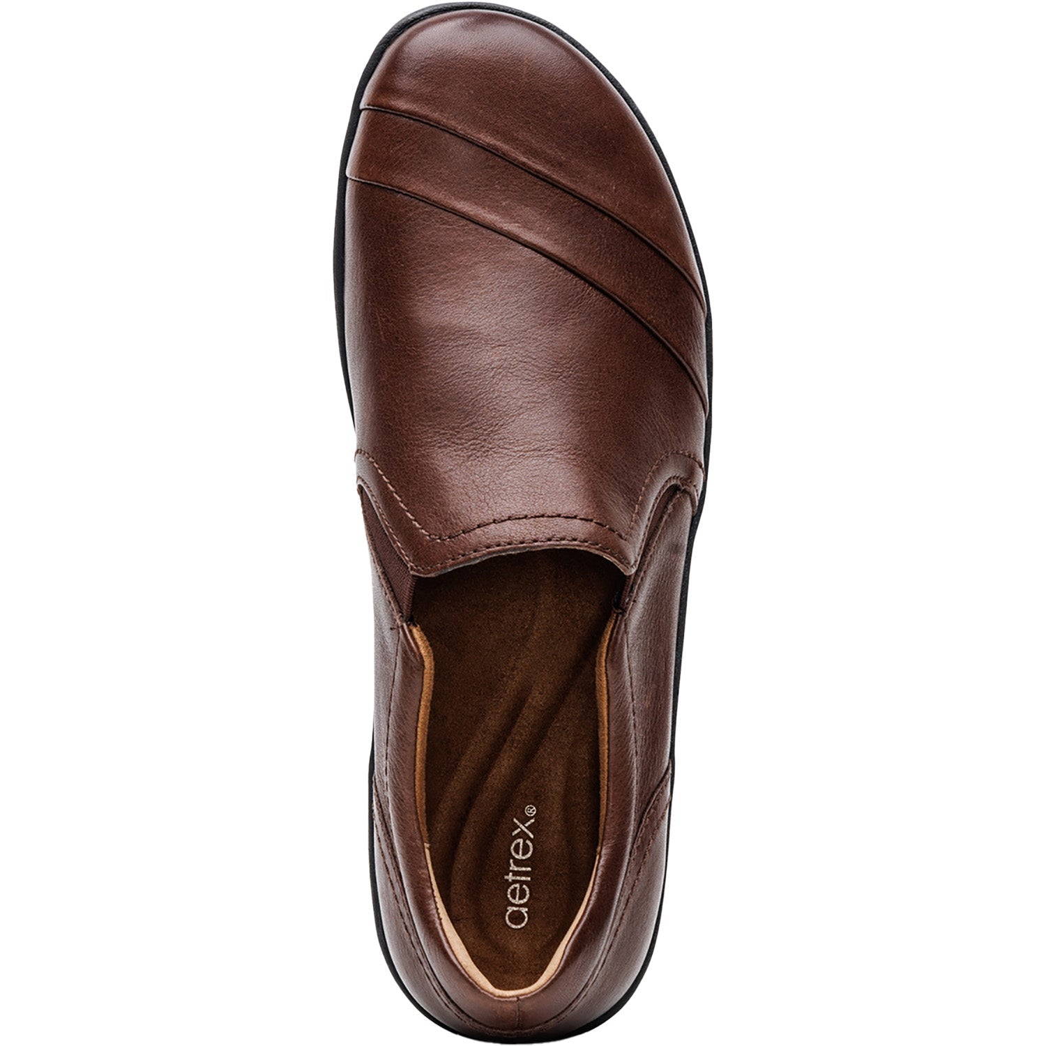 Aetrex Helena Women's Slip Ons Brown Leather