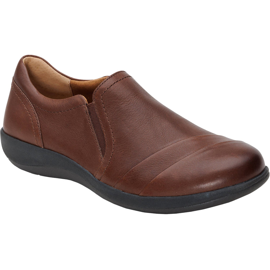 Aetrex Helena Women's Slip Ons Brown Leather