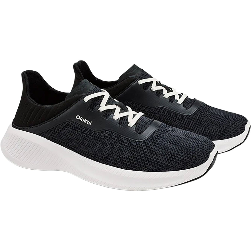 OluKai Island Hopper Men's Lace Up Shoes Lava Rock/Lava Rock Mesh