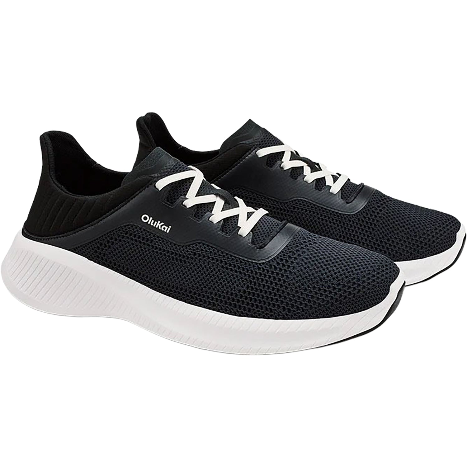 OluKai Island Hopper Men's Lace Up Shoes Lava Rock/Lava Rock Mesh