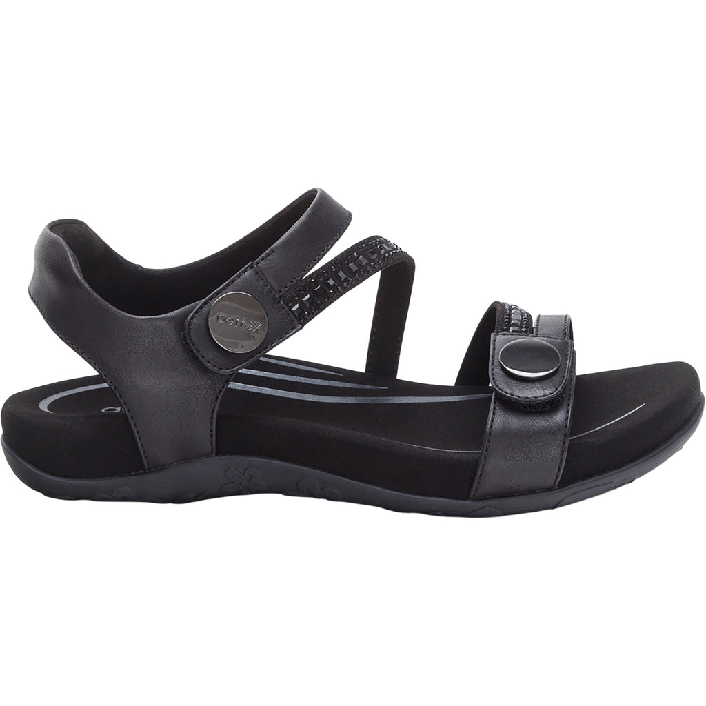 Aetrex Jess Women's Sandals Black Sparkle