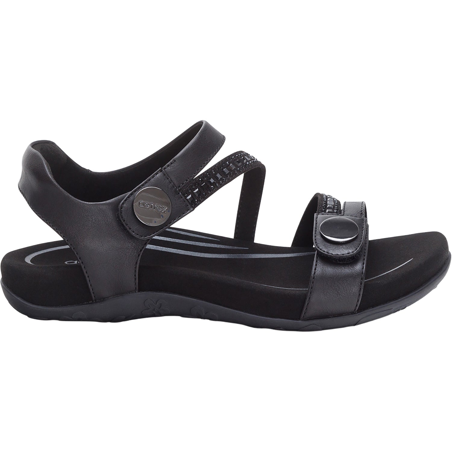 Aetrex Jess Women's Sandals Black Sparkle