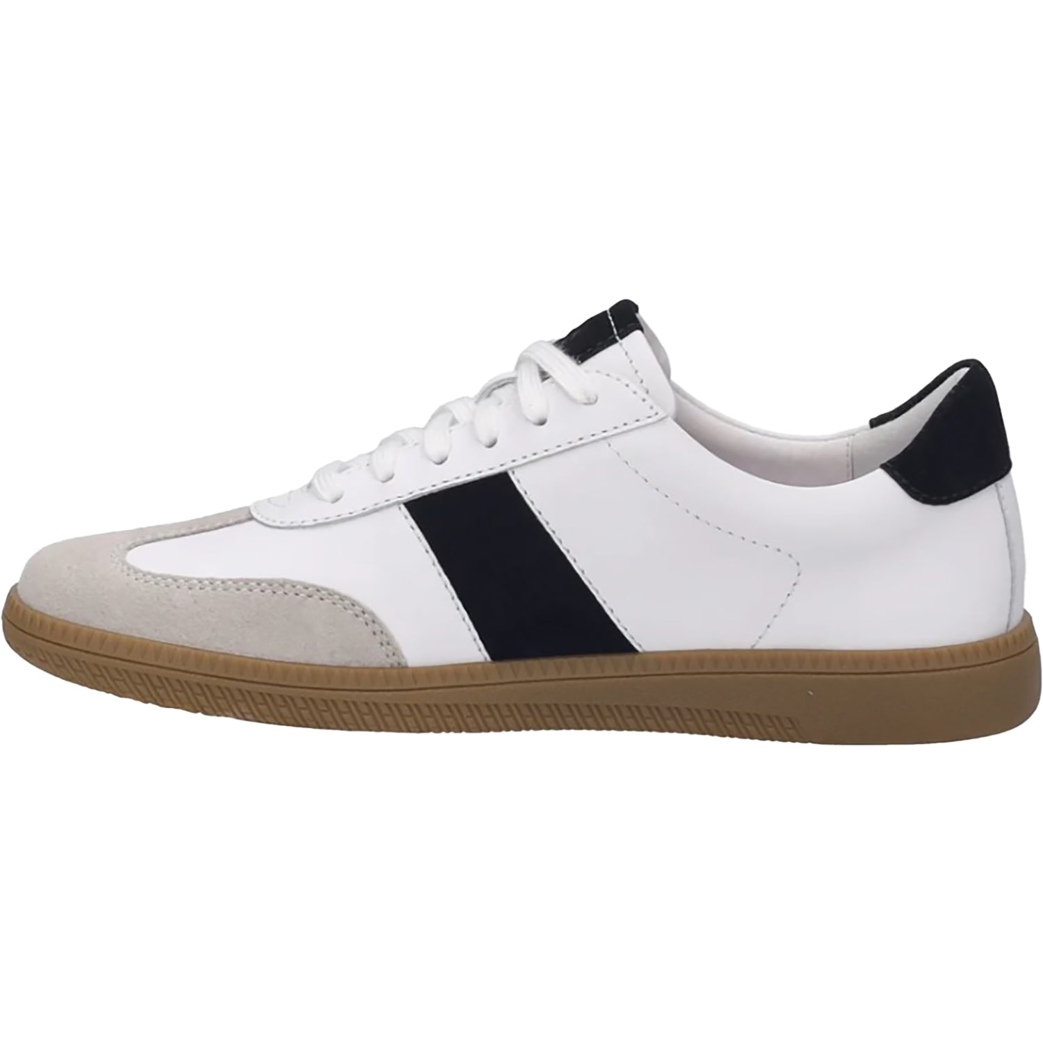 Josef Seibel Joleen 01 Women's Sporty Lace Up Shoes White/Black Suede