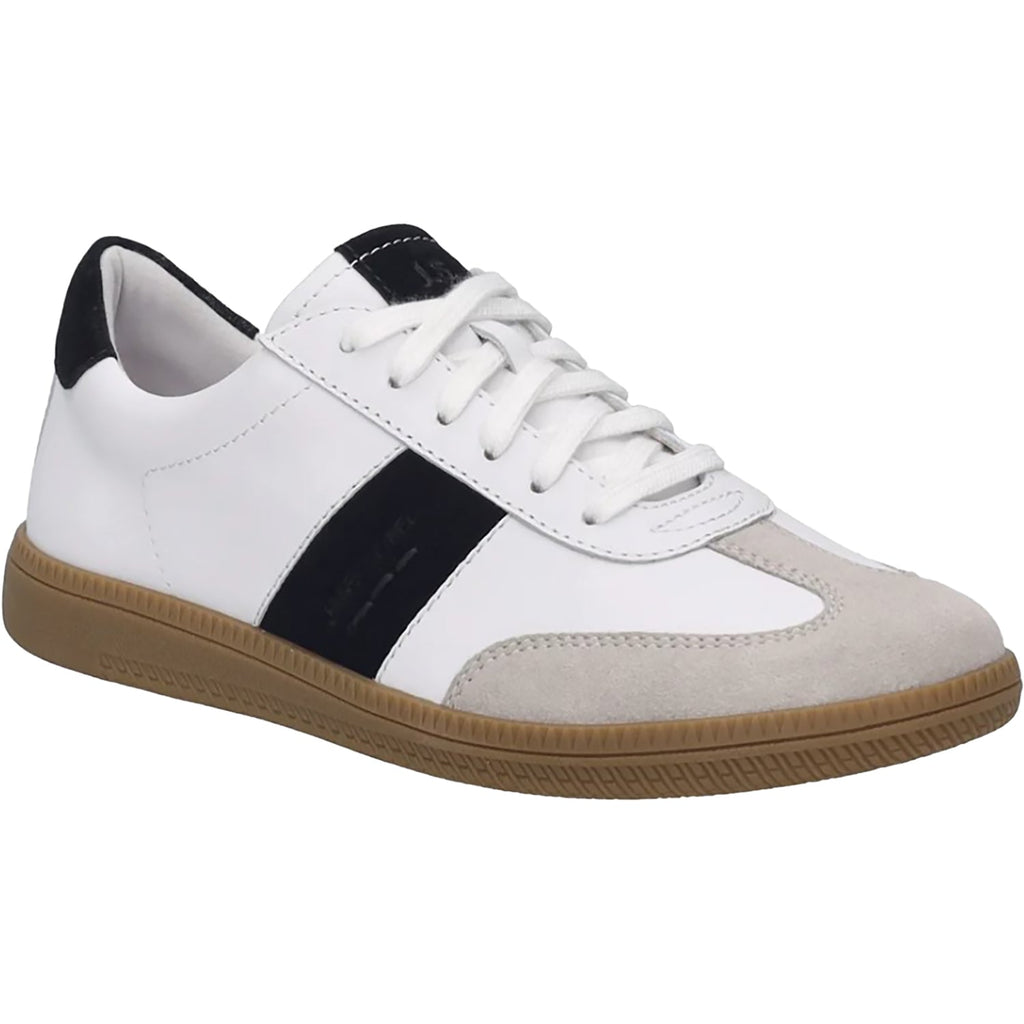 Josef Seibel Joleen 01 Women's Sporty Lace Up Shoes White/Black Suede