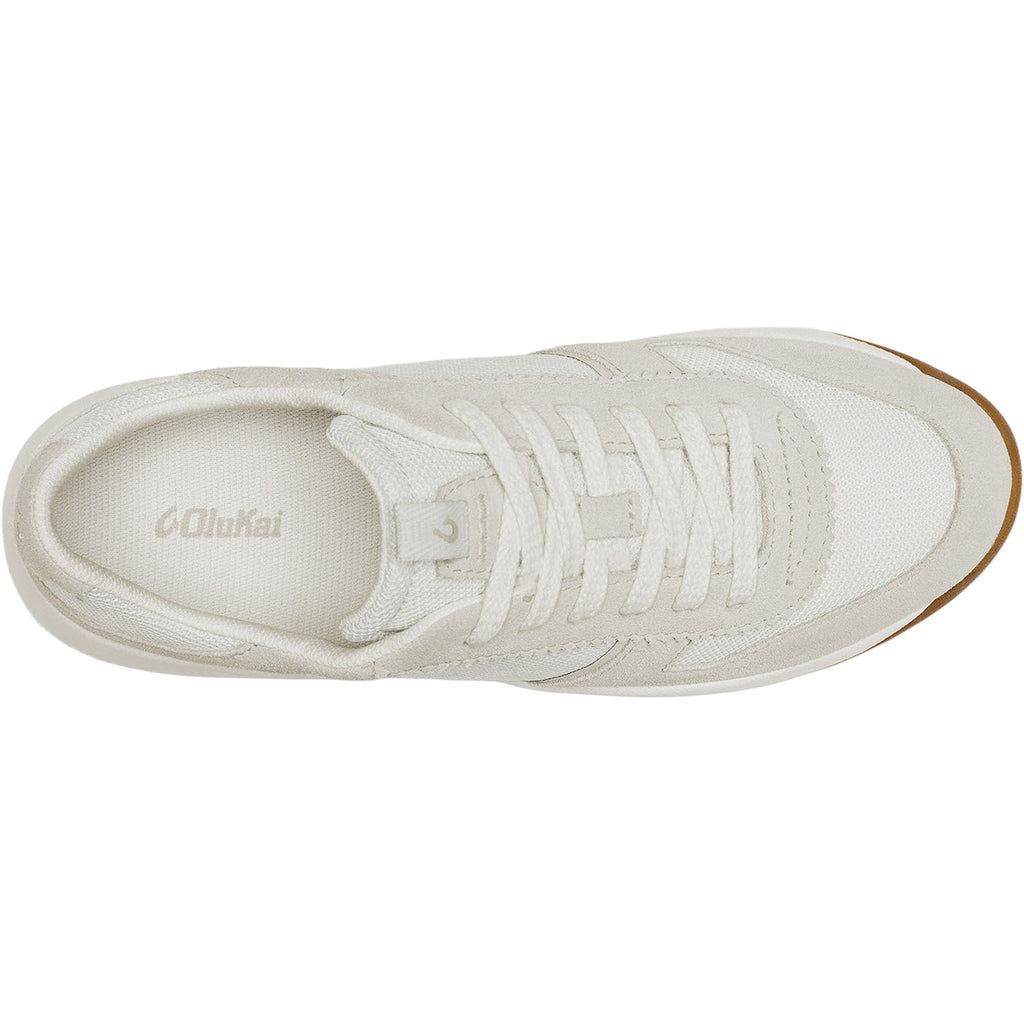 Olukai Kualele Mesh Women's Sporty Lace Up Shoes Tapa/White Sand