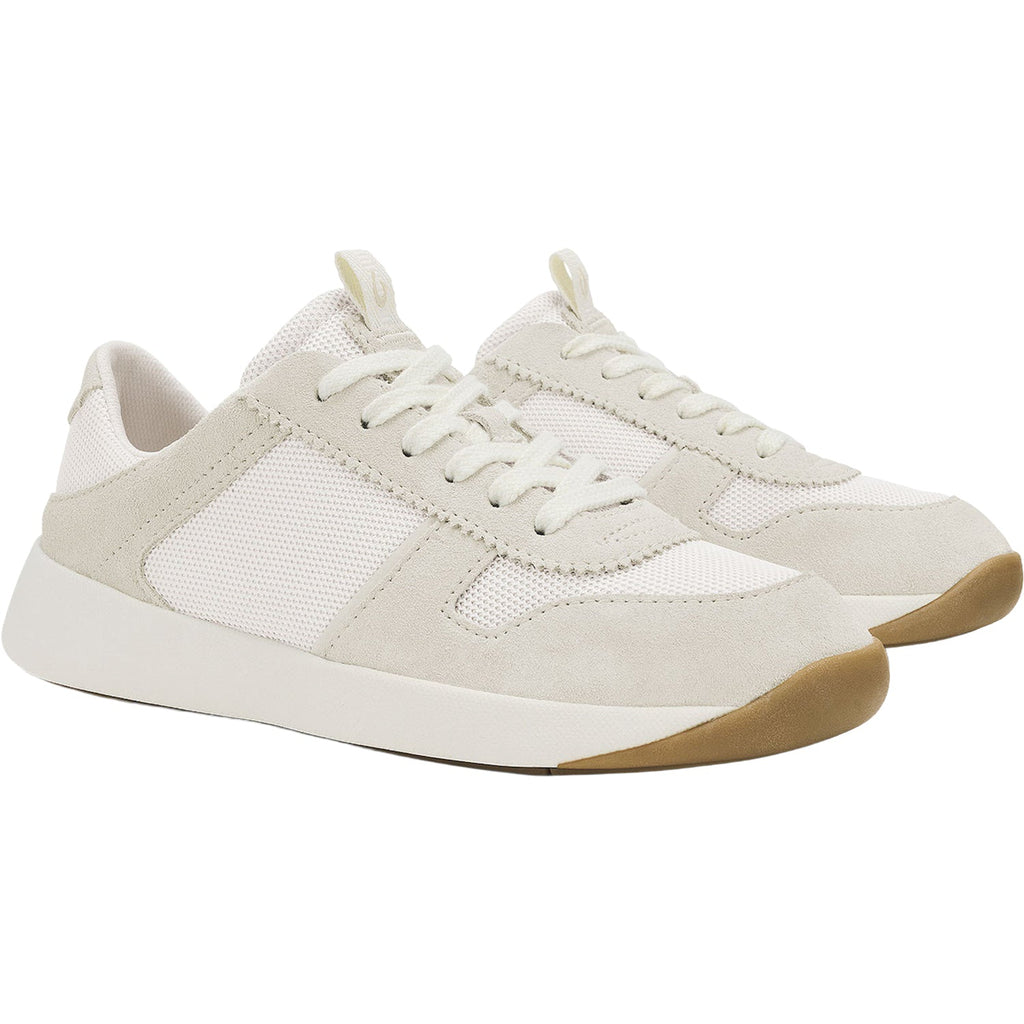 Olukai Kualele Mesh Women's Sporty Lace Up Shoes Tapa/White Sand