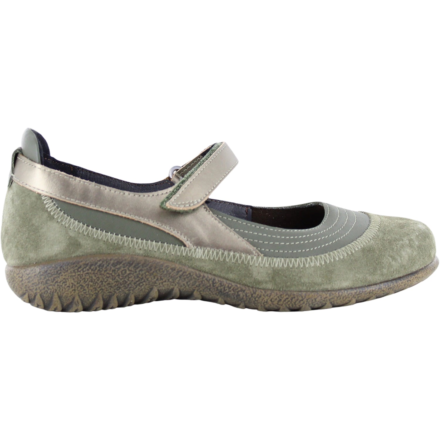 Naot Kirei Women's Mary Janes Soft Green/Hunter Green/Pewter