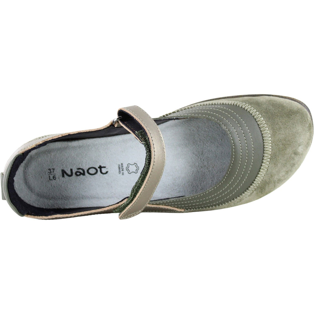 Naot Kirei Women's Mary Janes Soft Green/Hunter Green/Pewter