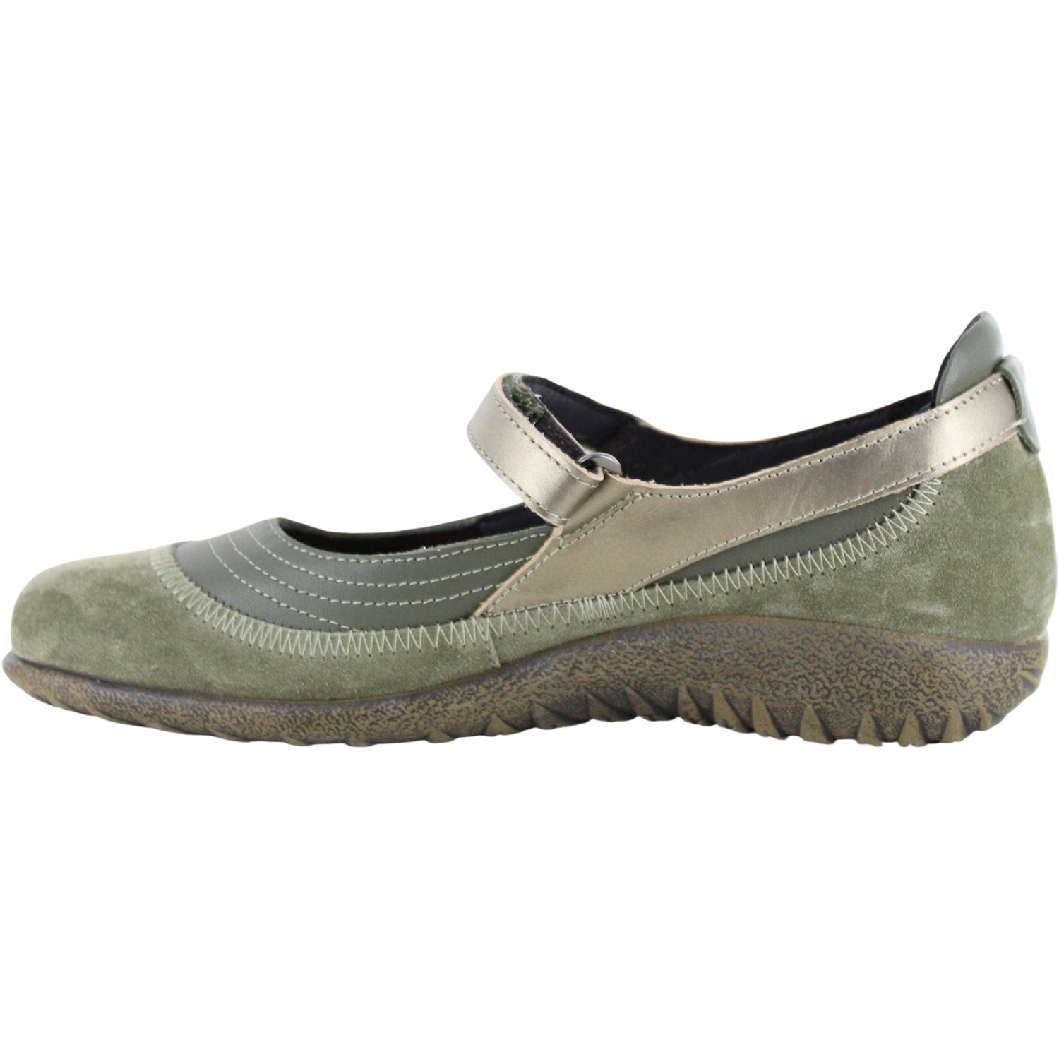 Naot Kirei Women's Mary Janes Soft Green/Hunter Green/Pewter