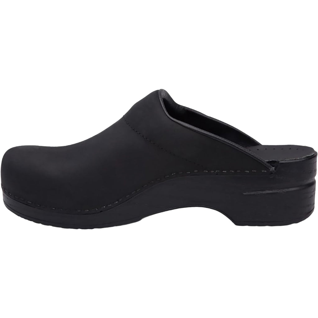 Dansko Karl Men's Open-Back Clogs Black Oiled Leather