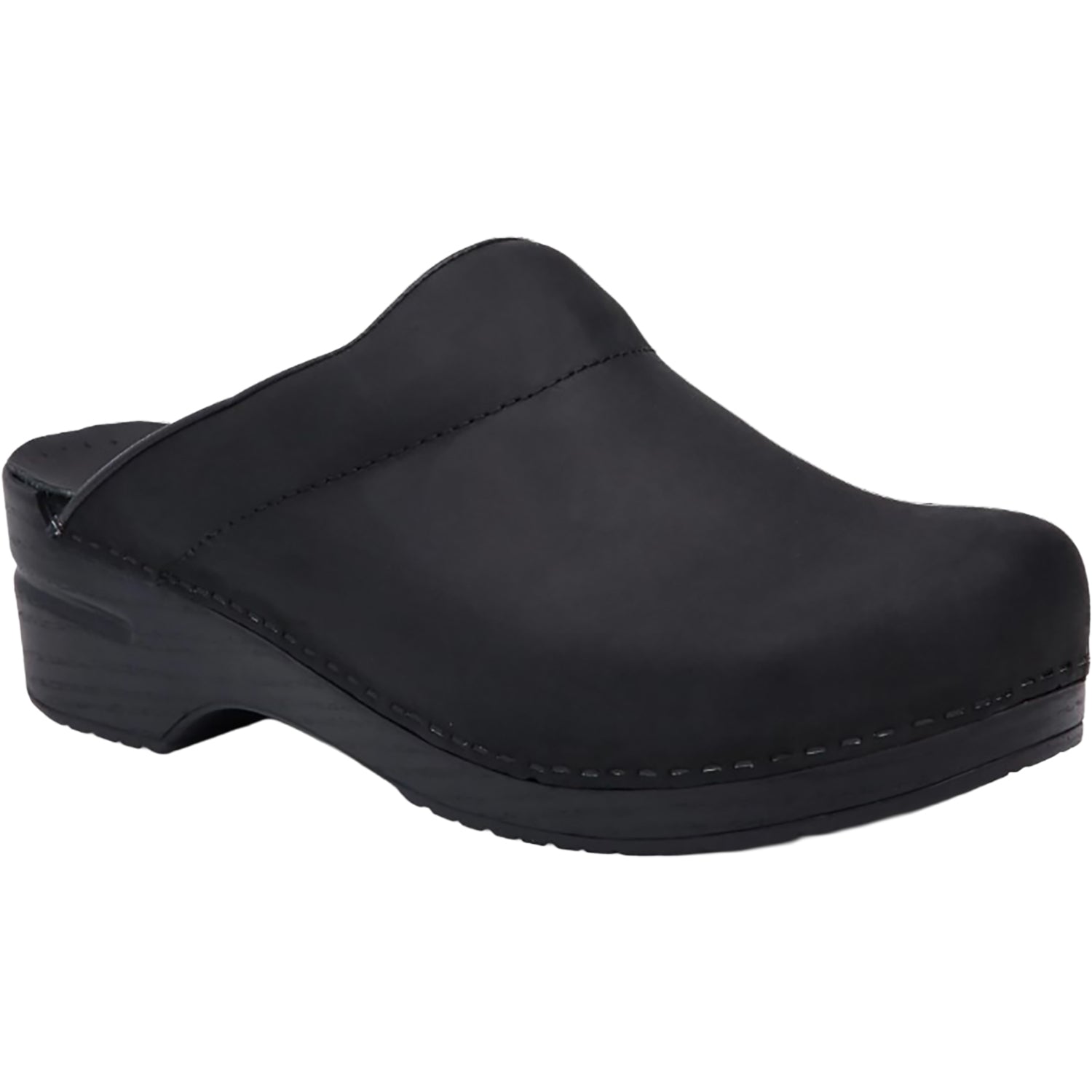 Dansko Karl Men's Open-Back Clogs Black Oiled Leather