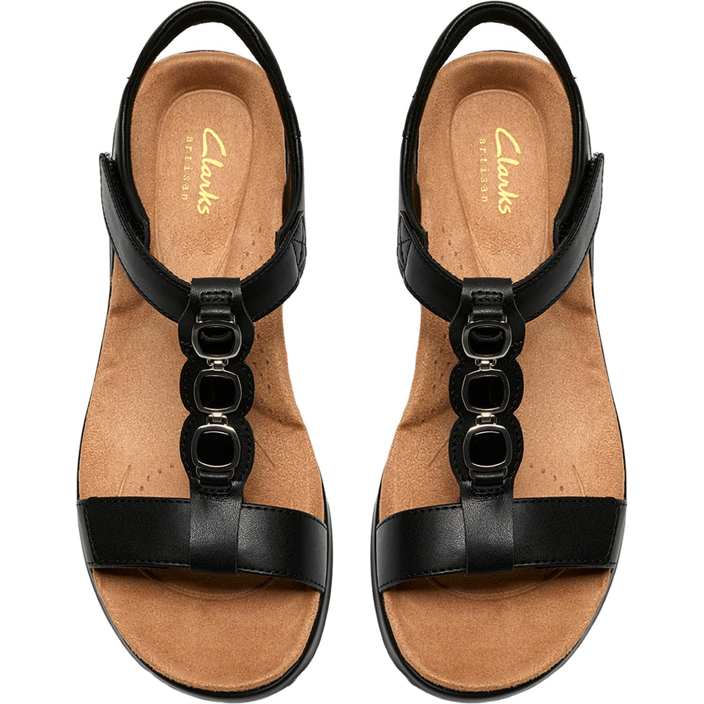 Clarks Kitly Gem Women's Dress Sandals Black Leather