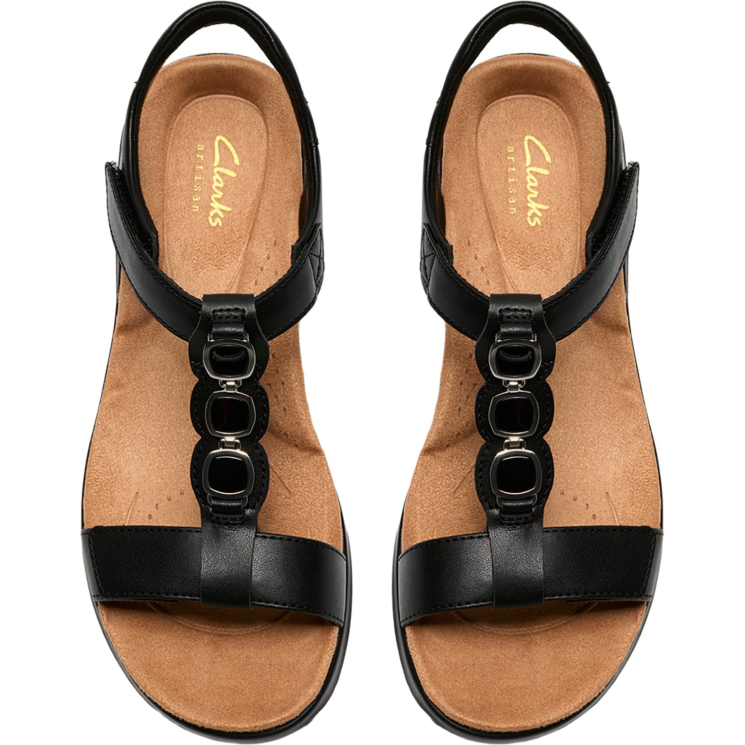 Clarks Kitly Gem Women's Dress Sandals Black Leather