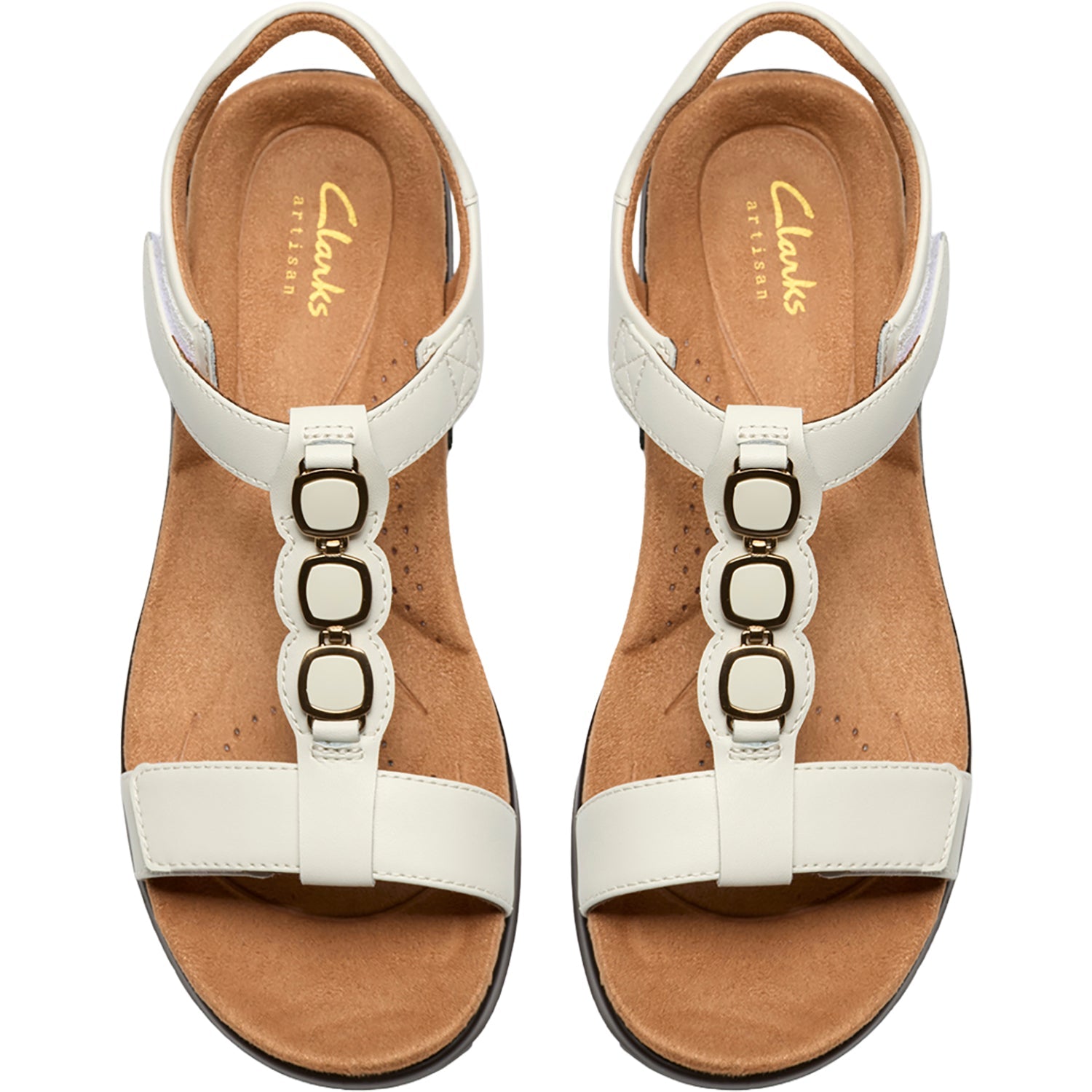 Clarks Kitly Gem Women's Dress Sandals White Patent