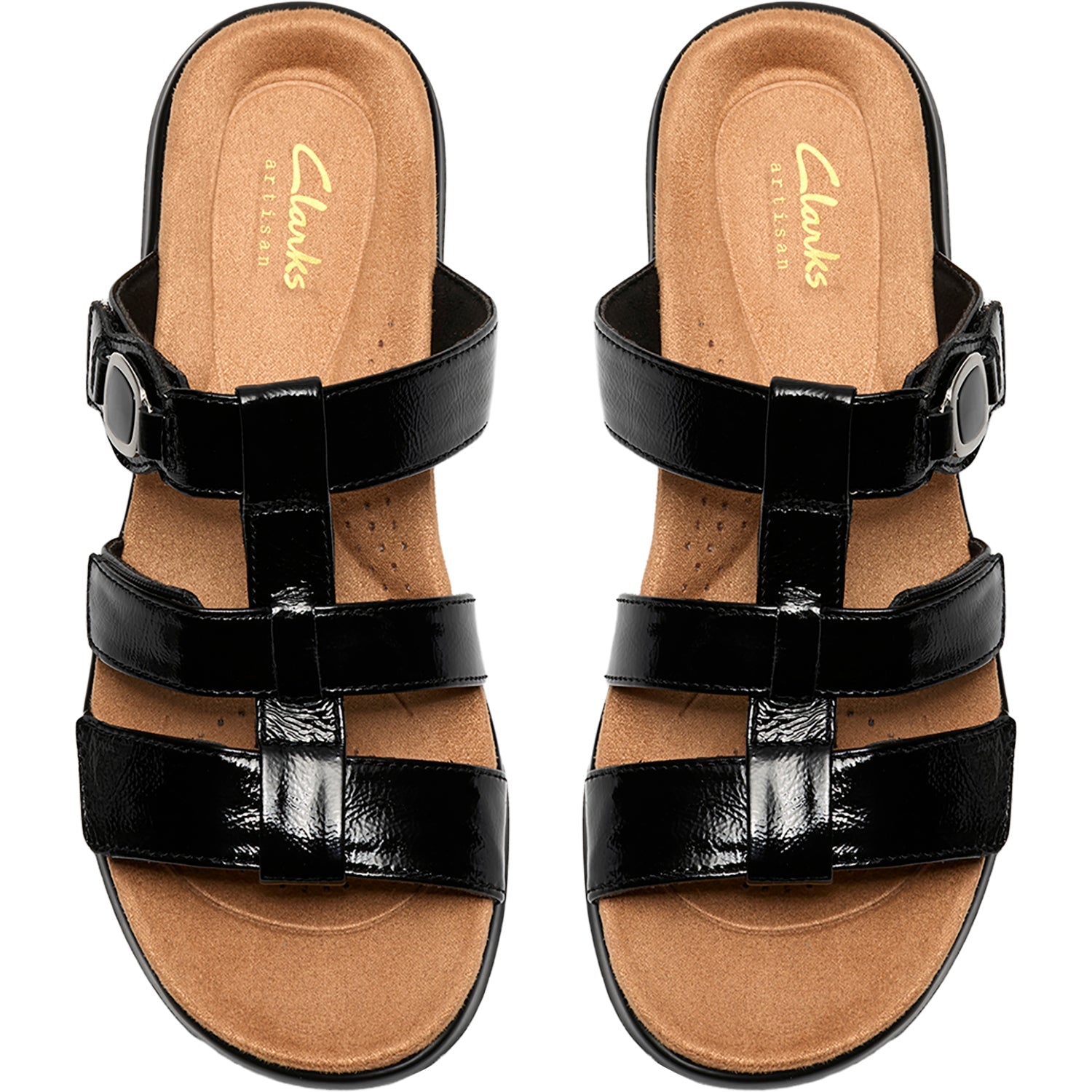 Clarks Kitly Pearl Women's Dress Sandals Black Pat