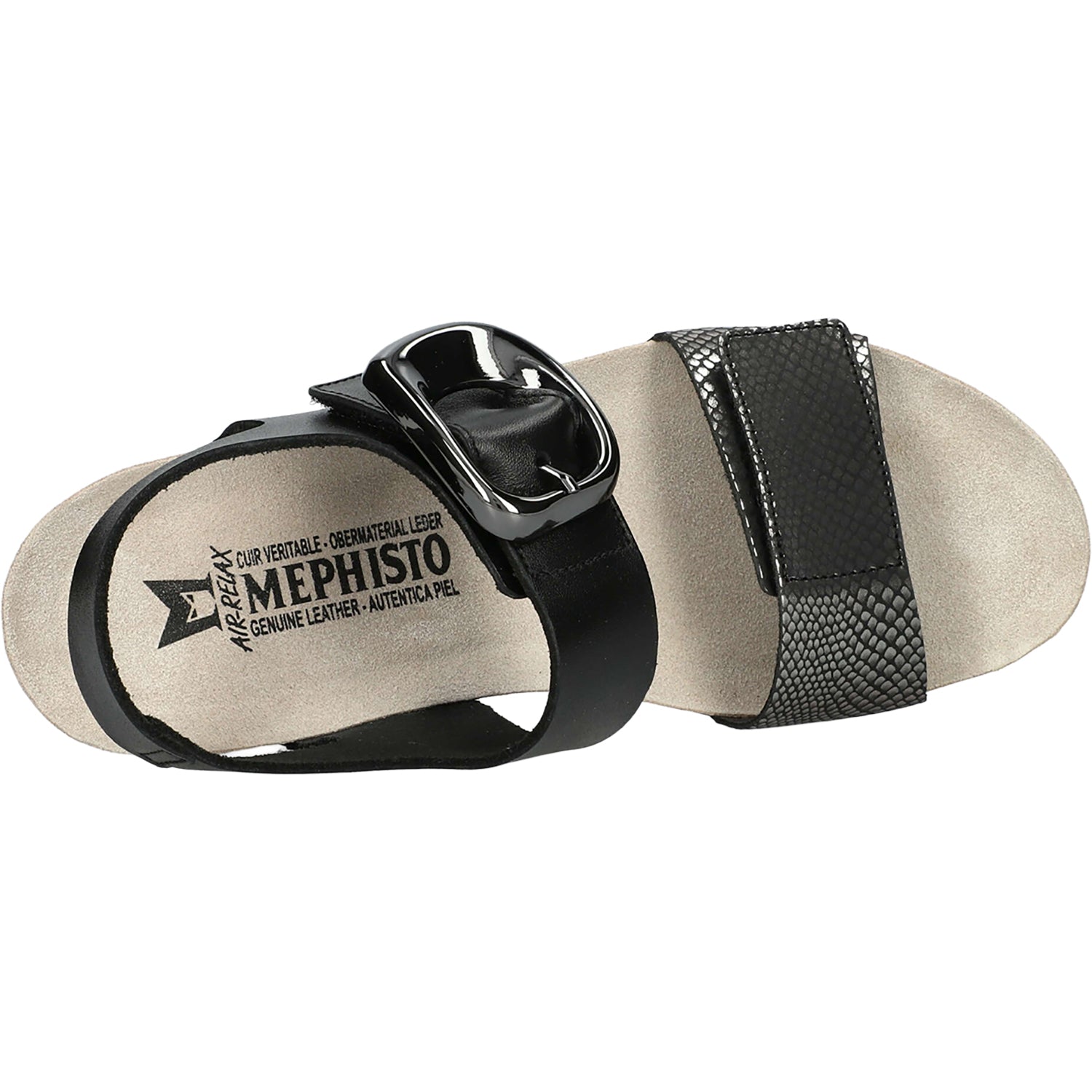 Mephisto Leandre Women's Wedge Sandals Grey Havana