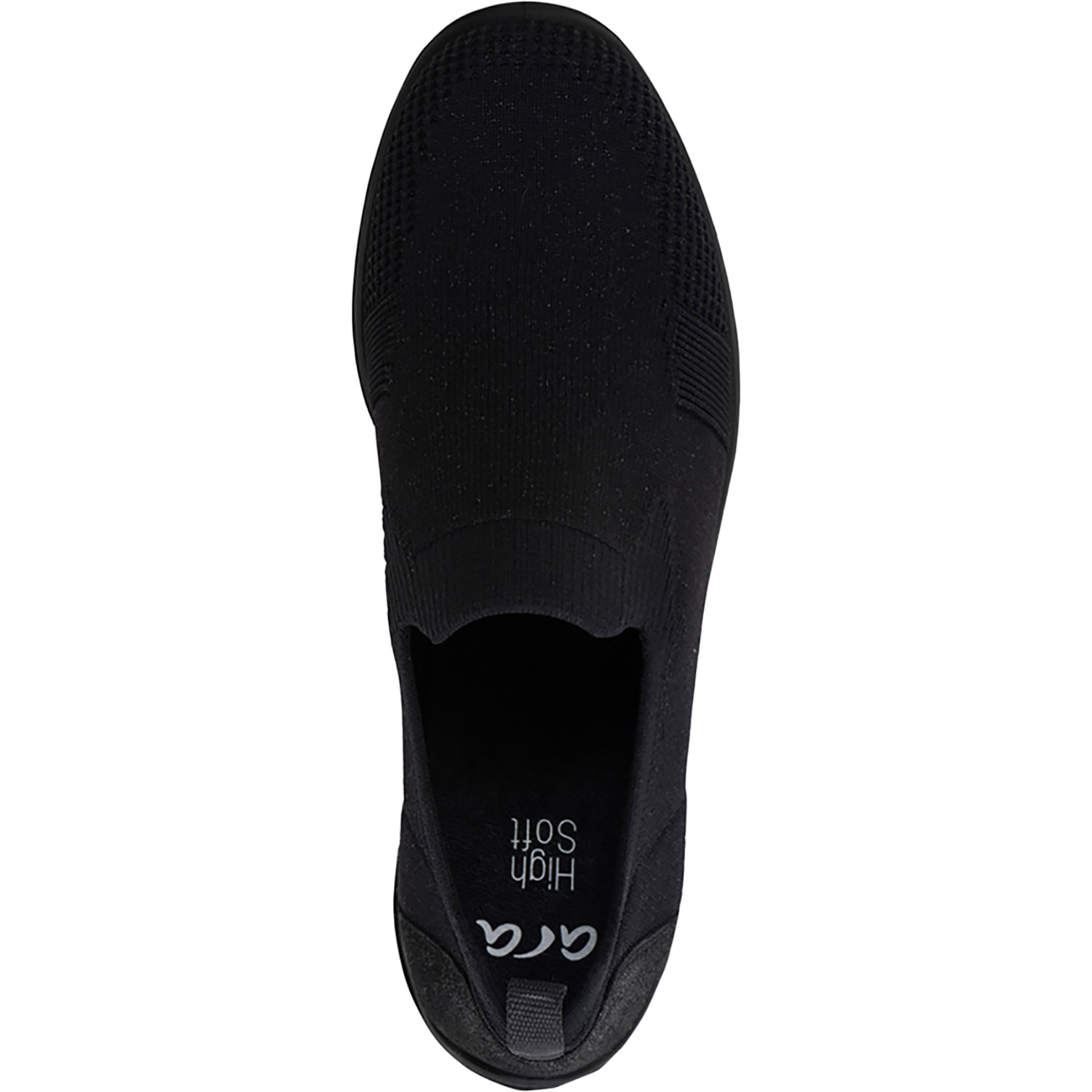 Ara Leena 3 Women's Athletic Shoes & Athleisure Slip Ons Black/Black Metallic Wovenstretch