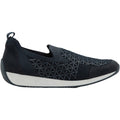 Ara Lisbon Wovenstretch with Sparkle Women's Athletic Athleisure Shoes Slip Ons Navy