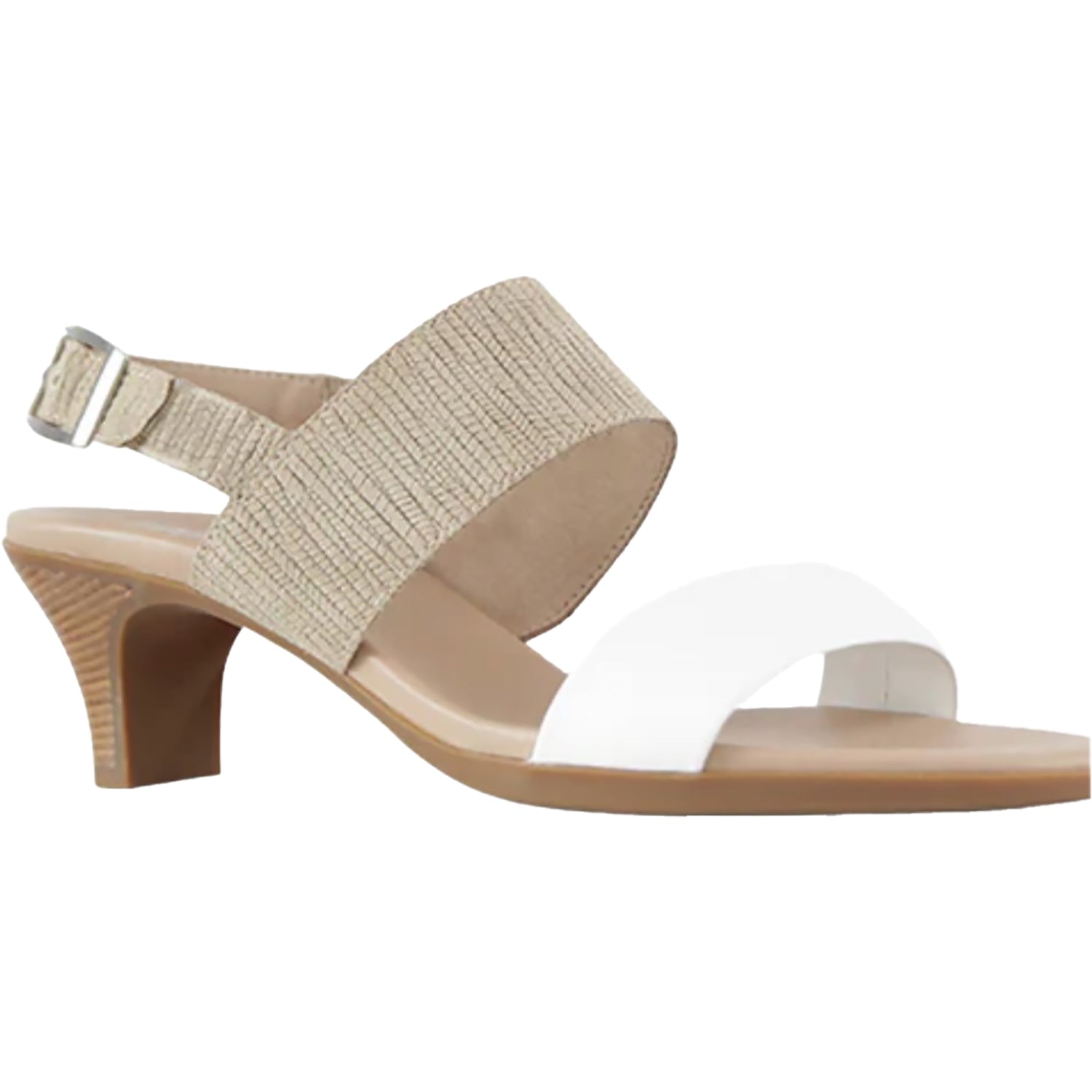 Munro Livia Women's Dress Sandals White/Tan Combo