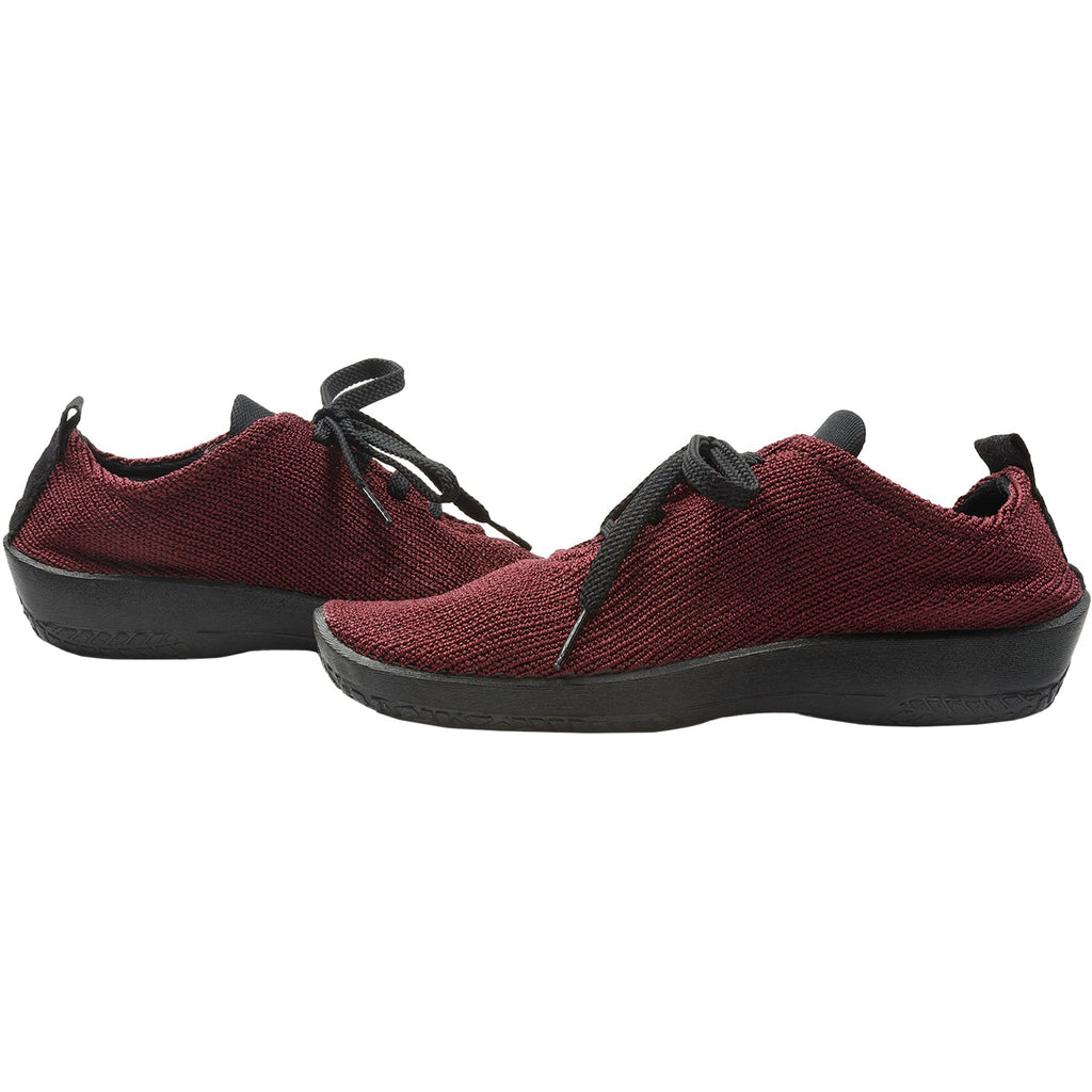 Arcopedico LS Knit Fabric Women's Athleisure Lace Up Shoes Bordeaux