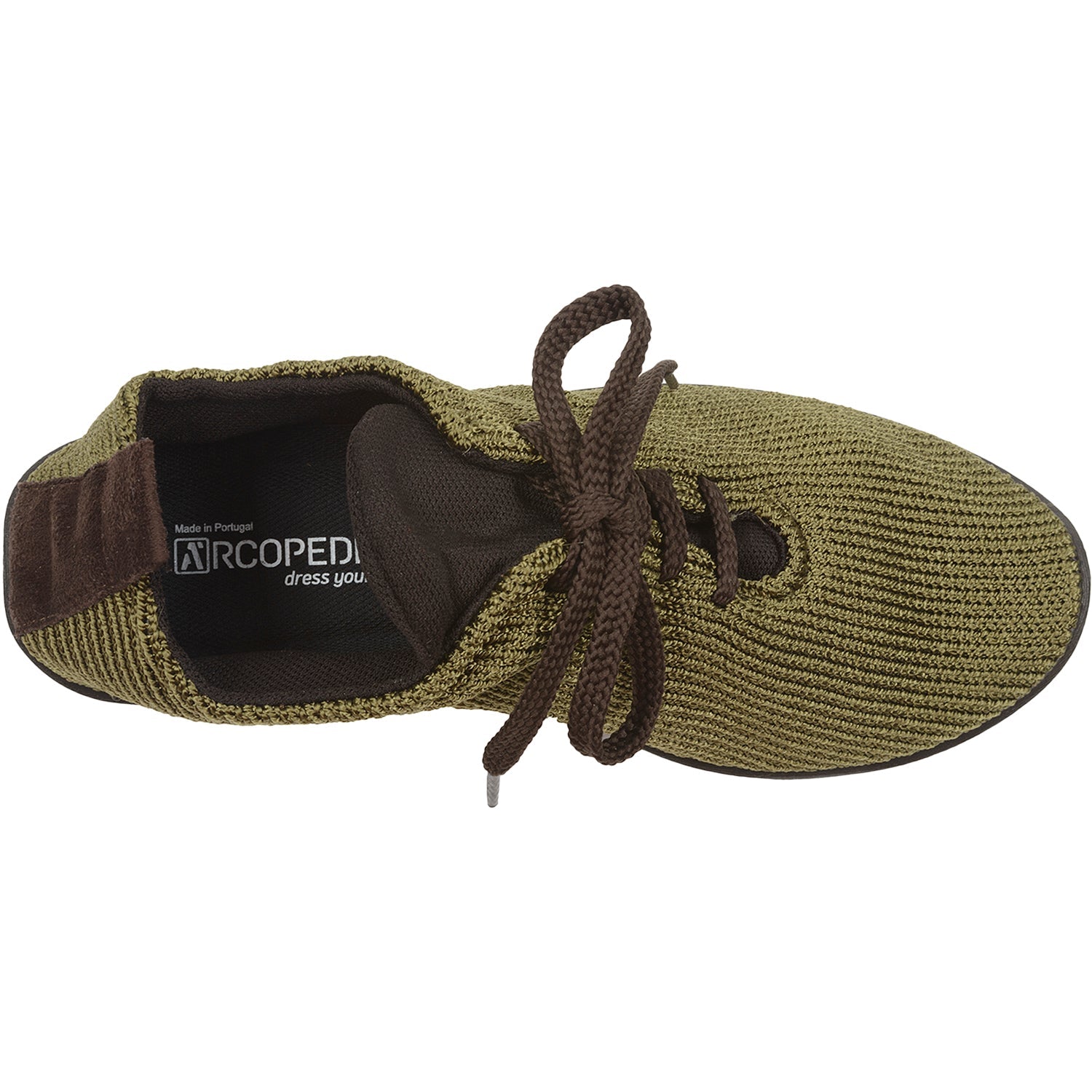 Arcopedico LS Knit Fabric Women's Athleisure Lace Up Shoes Olive