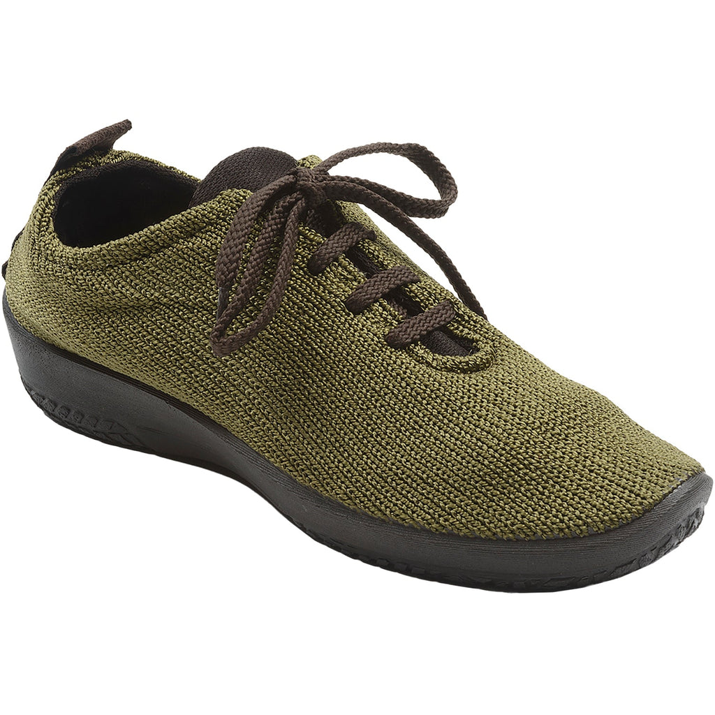 Arcopedico LS Knit Fabric Women's Athleisure Lace Up Shoes Olive