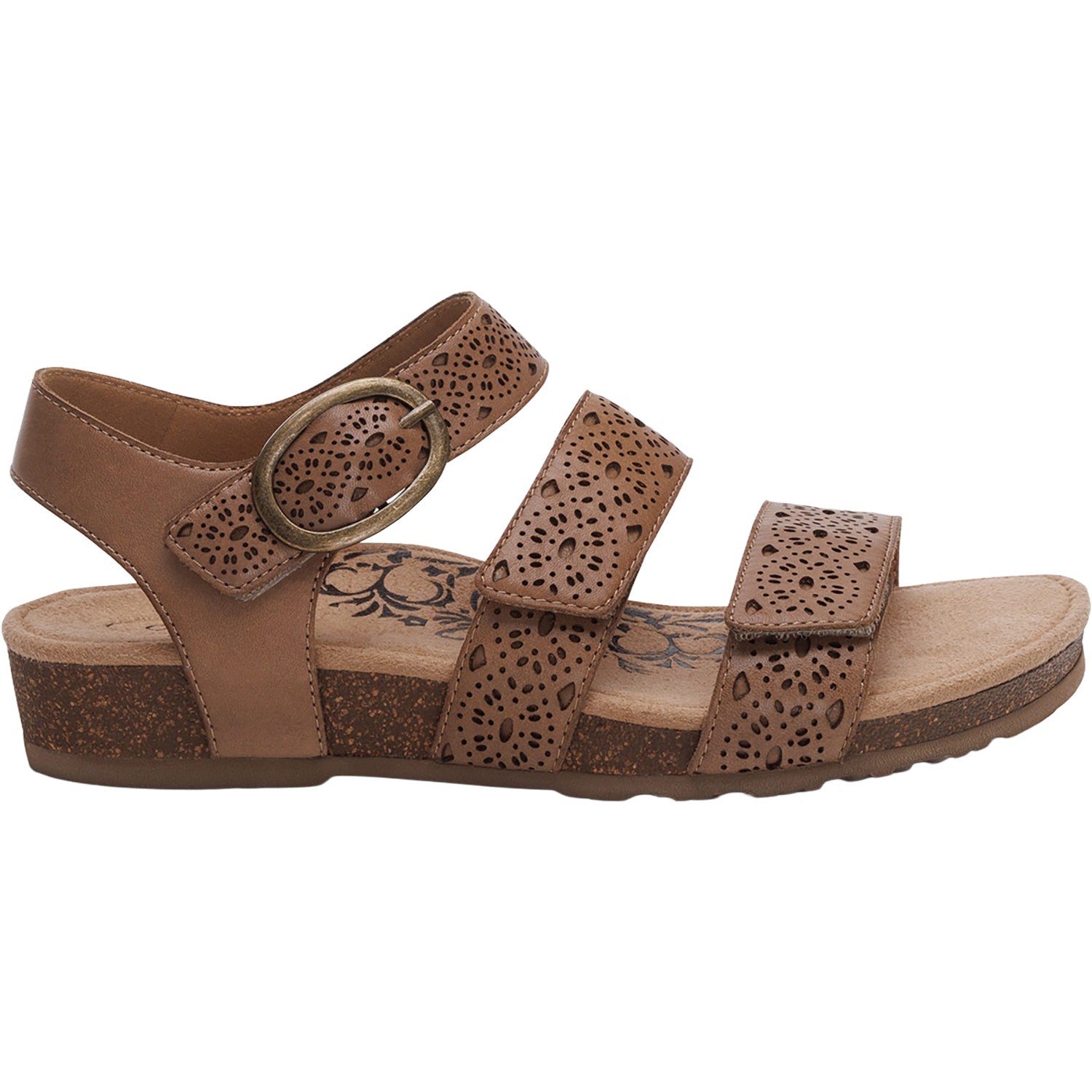 Aetrex Lilly Women's Sandals Taupe Cutout Leather