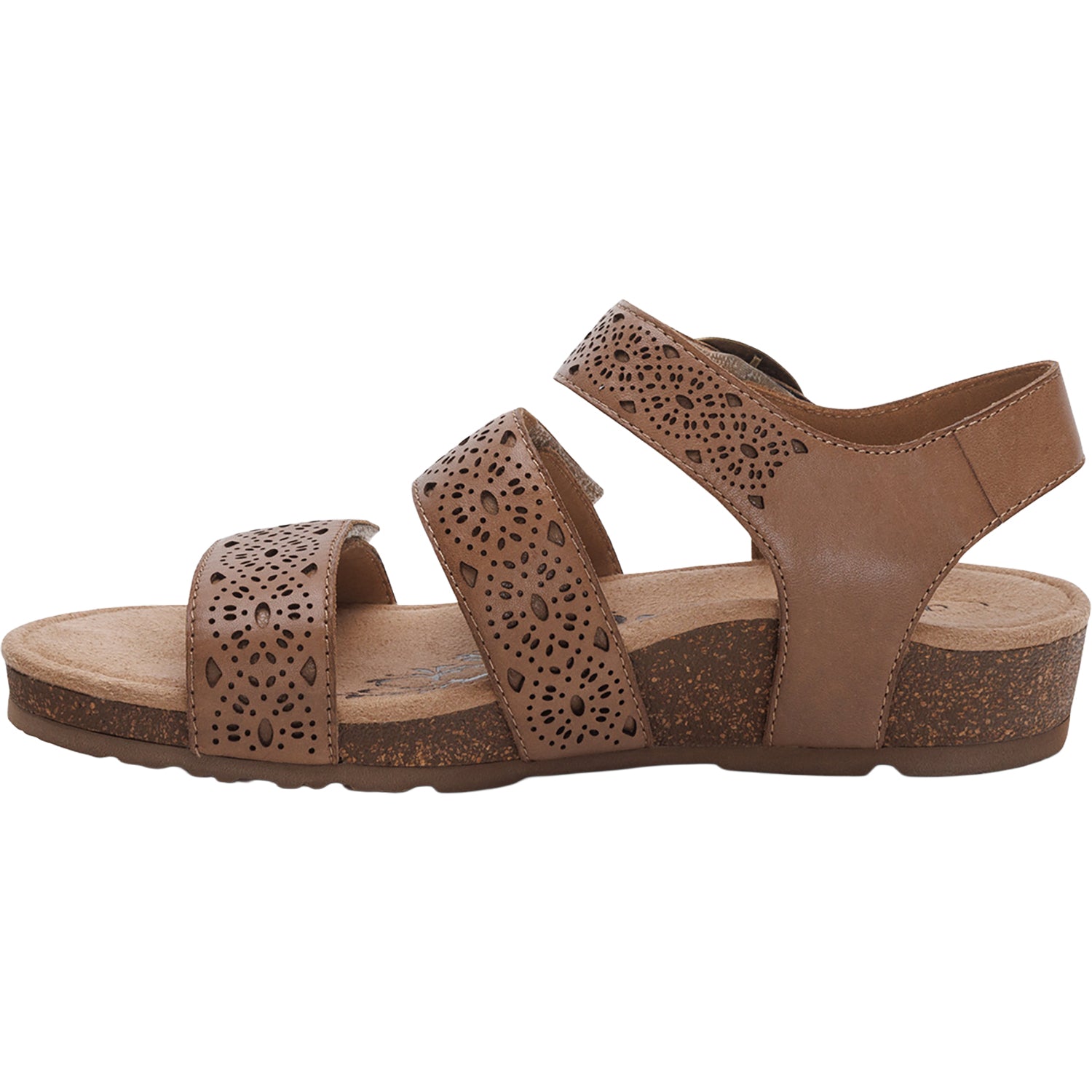Aetrex Lilly Women's Sandals Taupe Cutout Leather