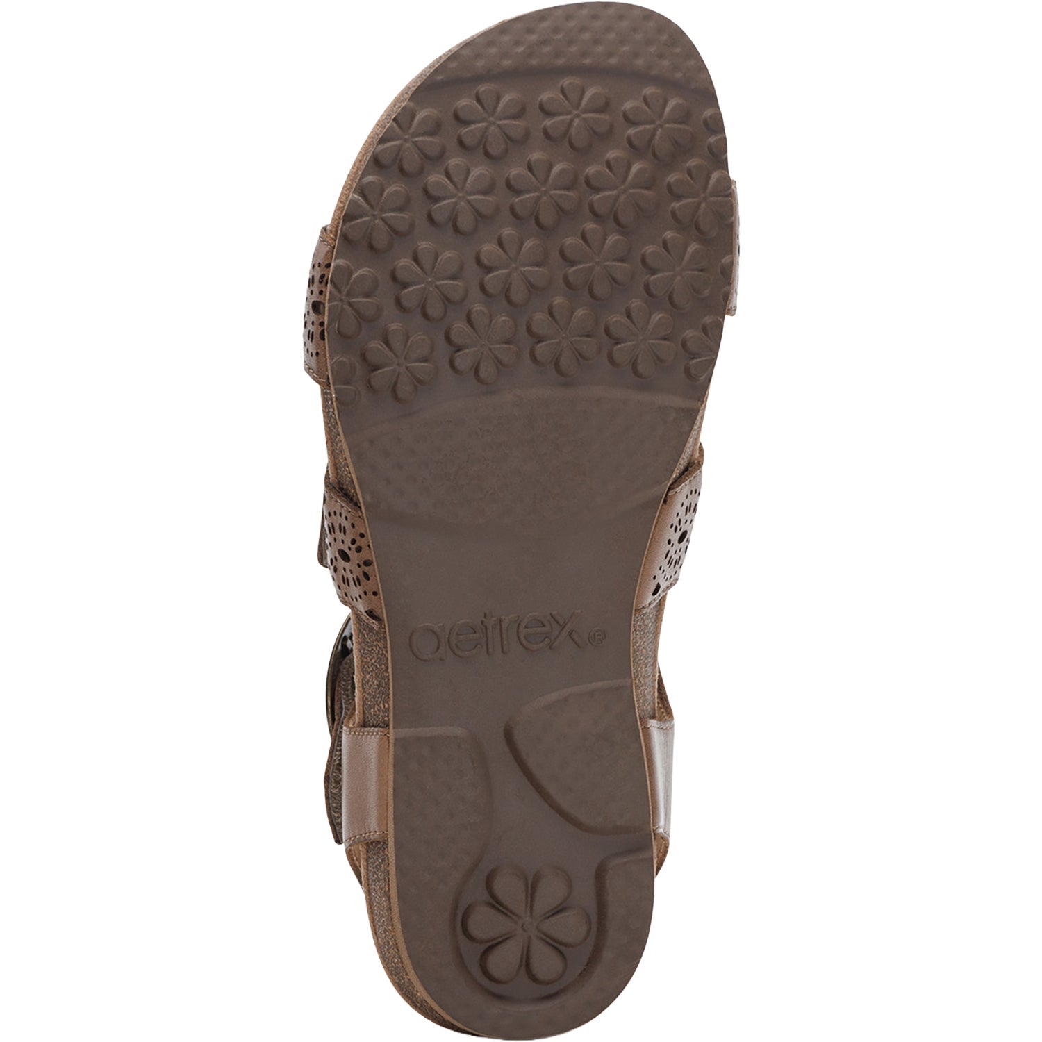 Aetrex Lilly Women's Sandals Taupe Cutout Leather