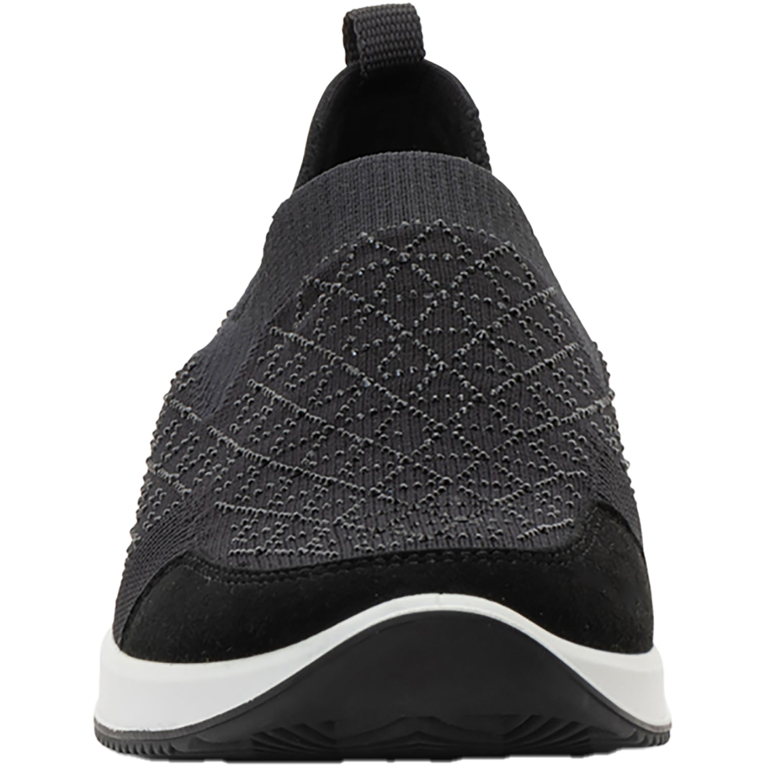 Ara Lisbon Wovenstretch With Sparkle Women's Athletic Athleisure Shoes Slip Ons Black/White