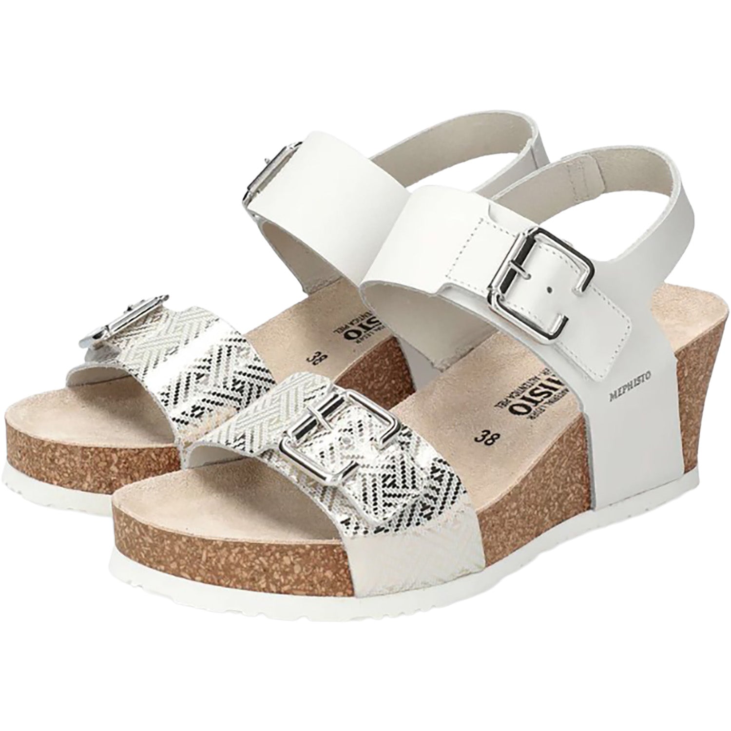 Mephisto Lissandra Women's Wedge Sandals White Helios