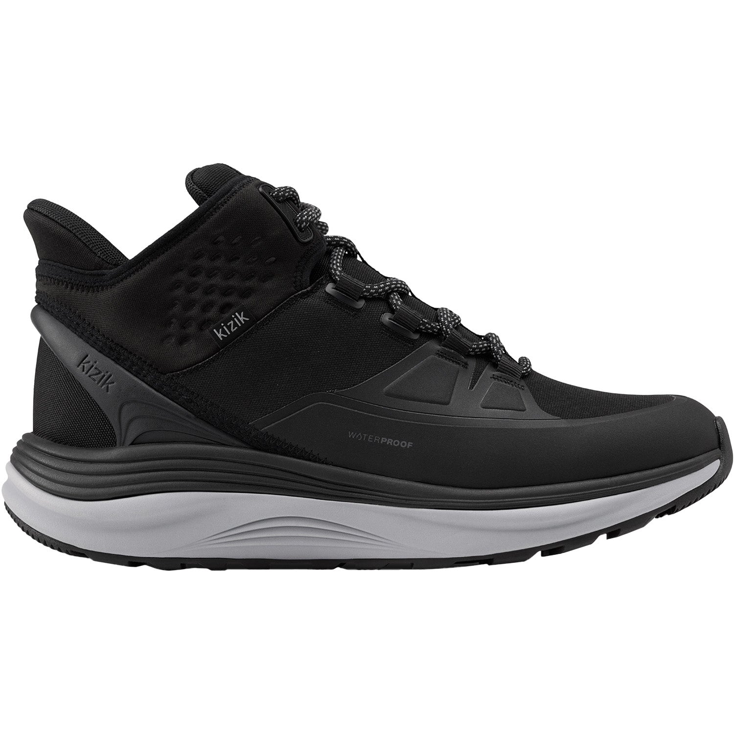KIZIK London All Terrain Mid Waterproof Men's Athletic Shoes Trail/Hiking Black/Alloy