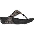 FitFlop Lulu Multi-Tonal Glitter Toe-Post Sandal Women's Thong Sandals Black Multi