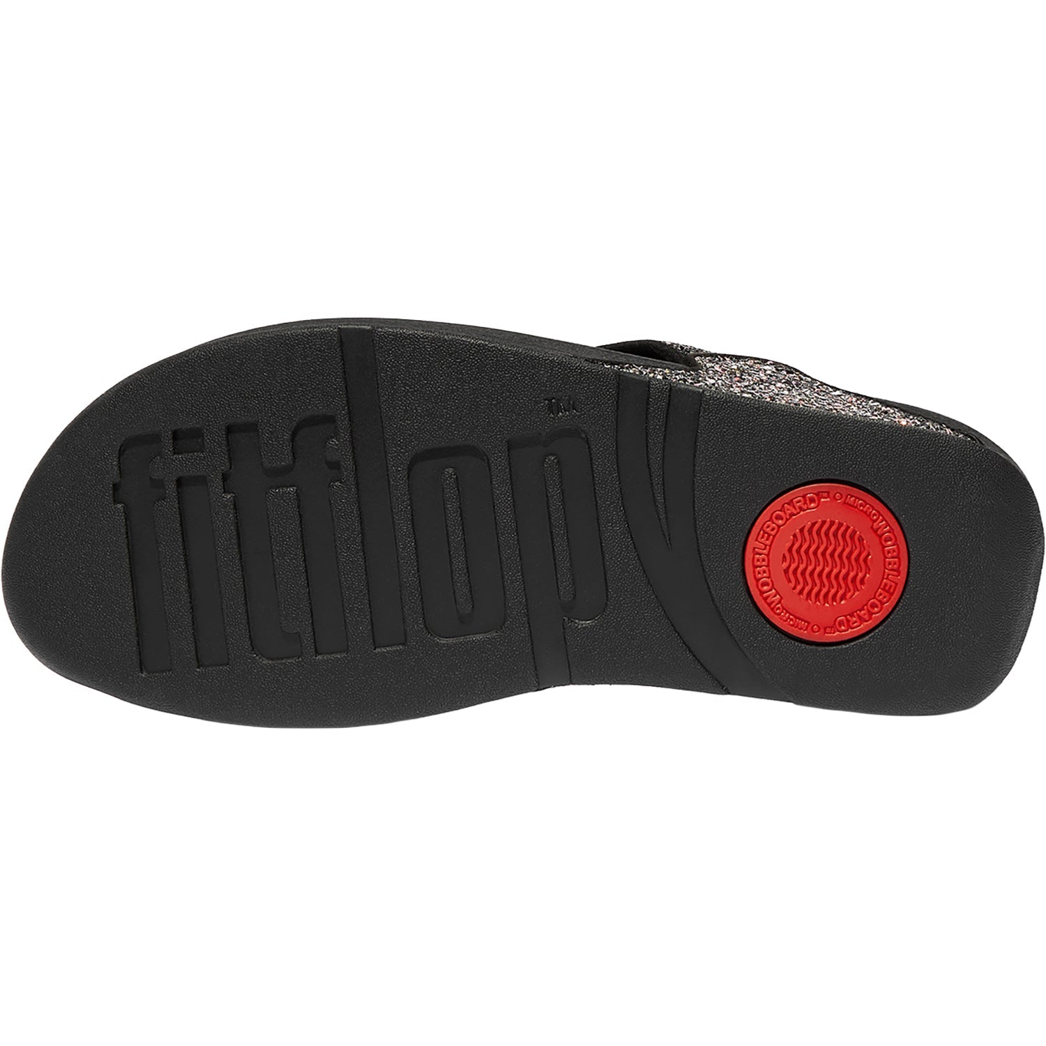 FitFlop Lulu Multi-Tonal Glitter Toe-Post Sandal Women's Thong Sandals Black Multi