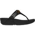 FitFlop Lulu Square-Chain Toe-Post Sandal Women's Thong Sandals Black